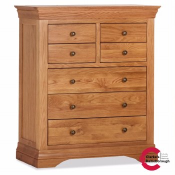 Delta Oak 4 Over 3 Tall Chest