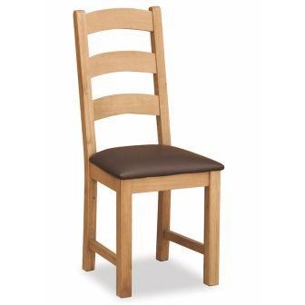 Salisbury Lite Oak padded seat dining chair