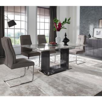 Donatella Marble Top Dining Table Set