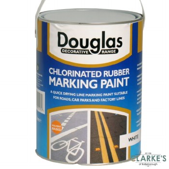 Douglas Chlorinated Rubber Marking Paint White 5 Litre