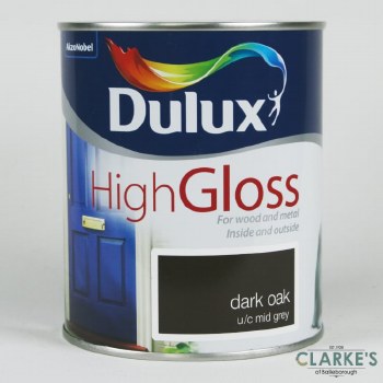 Dulux High Gloss Dark Paint Oak 750 ml