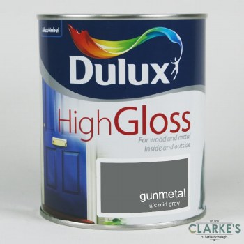 Dulux High Gloss Paint Gunmetal 2.5 Litre