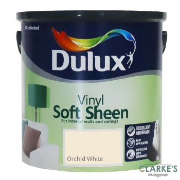 Dulux Vinyl Soft Sheen Paint Orchid White 2.5 Litre