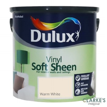 Dulux Vinyl Soft Sheen Paint Warm White 2.5 Litre