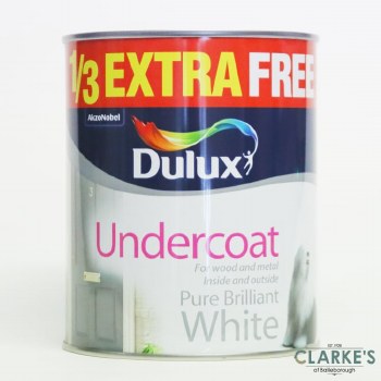 Dulux Pure Brilliant White Undercoat 750ml + 33% FREE