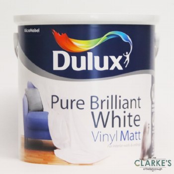 Dulux Pure Brilliant White Vinyl Matt 2.5 Litre