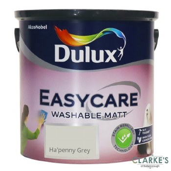 Dulux Easycare Washable Matt Paint Ha'penny Grey 2.5 Litre