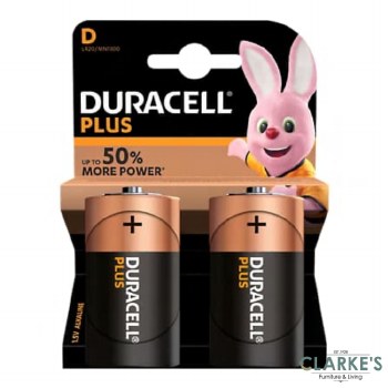 Duracell Plus Power D Batteries 2 Pack