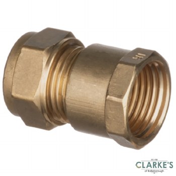 Easi Plumb 1/2" F.I. Straight Brass Compression Coupling