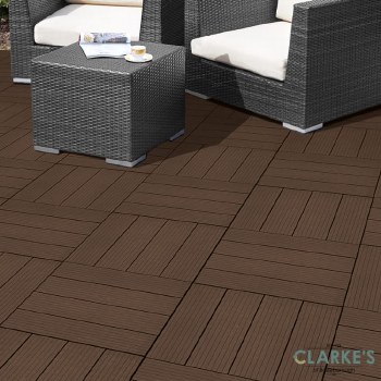Cosmo Deck Tiles Coffee Brown