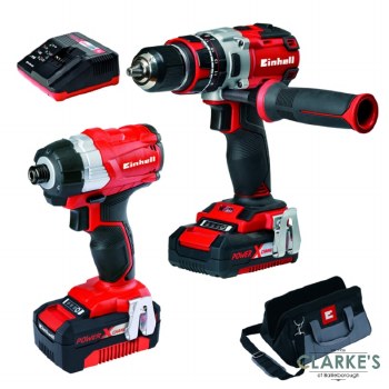 Einhell Cordless Combi Drill and Impact Driver Kit