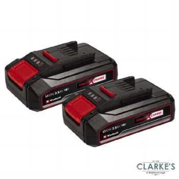 Einhell Power X-Change 18V 2.5Ah Battery Twinpack