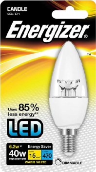 Energizer 6.2W Candle E14 Bulb