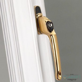 Era PVC Window Handle with Lock Brass