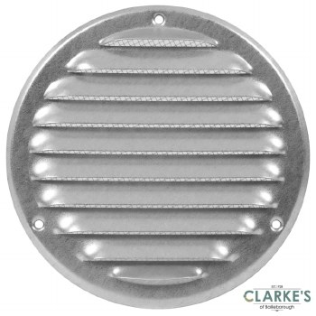 Round Metal Vent Grille Zinc Plated 125mm
