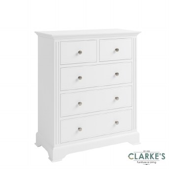 Eva White Collection 2 Over 3 Drawer Chest