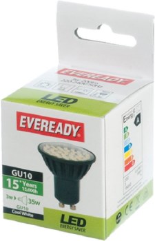 Eveready 3W Warm White Spot GU10 Bulb