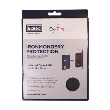 ExiFire Ironmongery Protection - Universal Din Lock Kit c/w Strike Plate