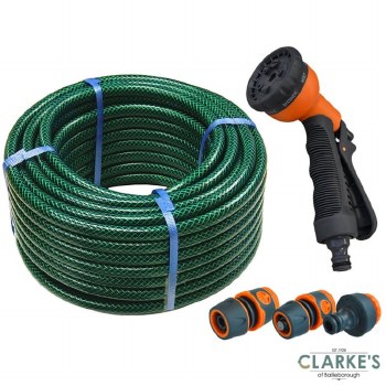 Faithfull Garden Hose 30m with Fittings and Spray Gun