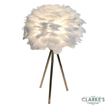 Feather Table Lamp White 50cm