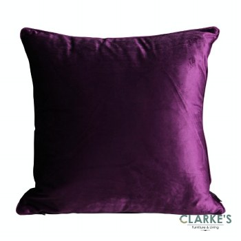 Velvet Plum Piped Cushion