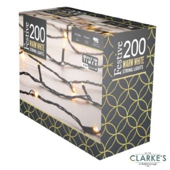 200 LED Multi-Function String Lights Warm White