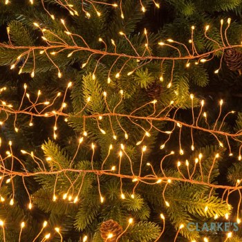 240 LED Amber Cluster Christmas Lights - Amber