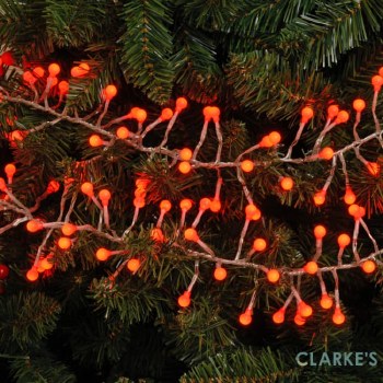 288 LED Red Berry Cluster Christmas Lights