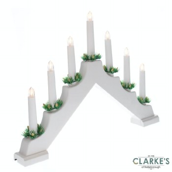Candle Bridge White Battery Operated with Timer