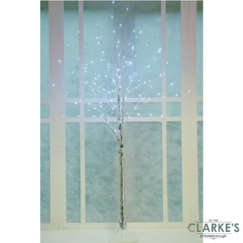 Silver Dewdrop Tree - Cool White 120 LED Lights