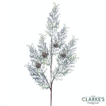 Frosted Juniper Spray with Cones 60cm