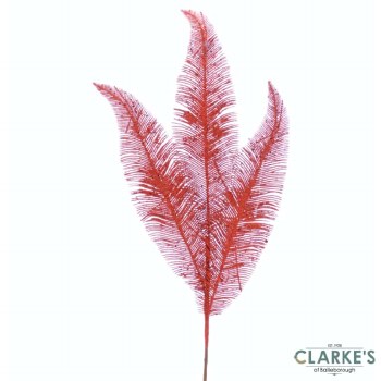 Red Feather Spray Christmas Decoration 84cm