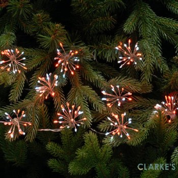 LED Starburst Christmas Lights - Red / White
