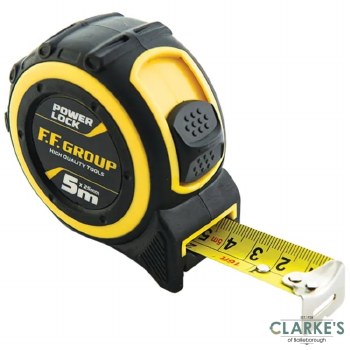 F.F. Group Power Lock Metric Measuring Tape 5m