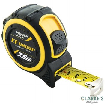 F.F. Group Power Lock Metric Measuring Tape 7.5m