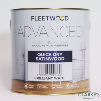 Fleetwood Advanced Quick Dry Satinwood White 2.5 Litre