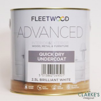Fleetwood Advanced Quick Dry Undercoat White 2.5 Litre