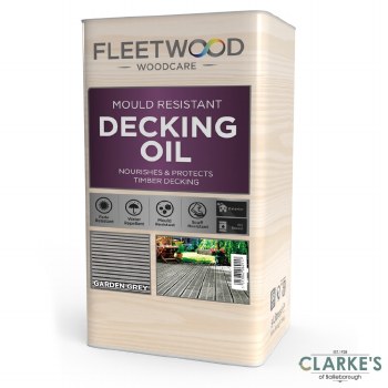 Fleetwood Decking Oil Garden Grey 5 Litre