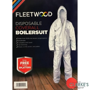 Fleetwood Disposable Coverall Boilersuit Size XL