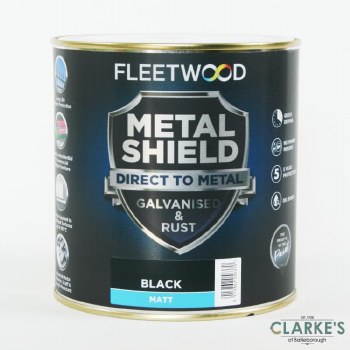 Fleetwood Metal Shield Paint 1 L Black Matt