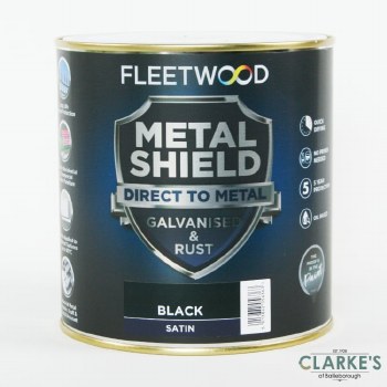 Fleetwood Metal Shield Paint 1 L Black Satin