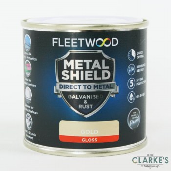Fleetwood Metal Shield Paint 250ml Gold Gloss