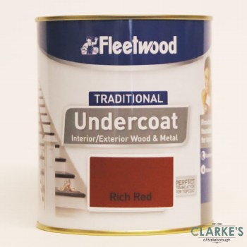 Fleetwood Traditional Undercoat Rich Red 750ml