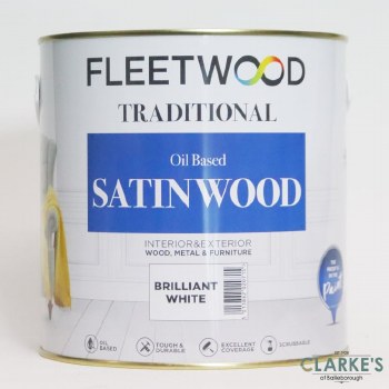 Fleetwood Traditional Satinwood White 2.5 Litre