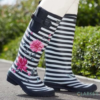 Fleurs Rubber Women's Wellingtons Size 6