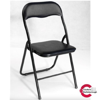 Folding Padded Chair Black