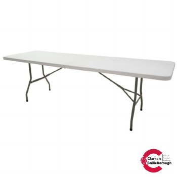 Folding White Table 8ft