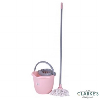 Urban Living - Floor Mop & Bucket Set Pink