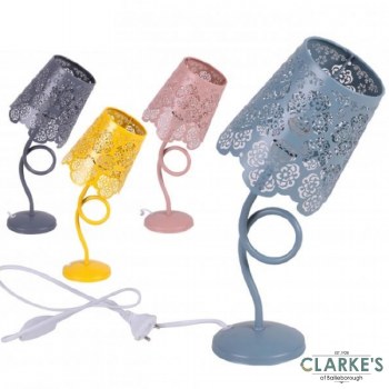 Forest Design Metal Lamp Blue
