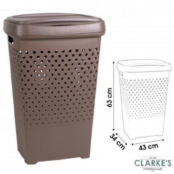 Urban Living - Large Laundry Basket with Lid Brown